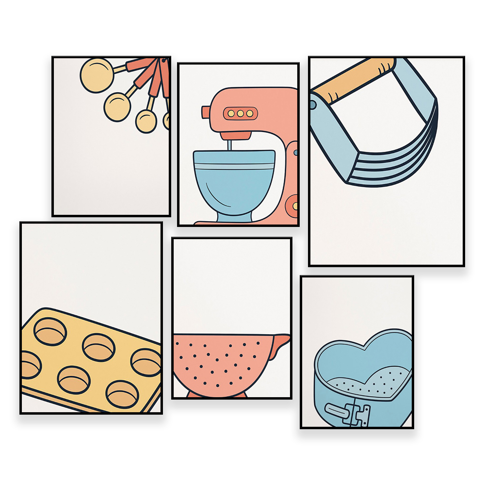 Home Cooking Classes - جدار معرض الخبز، ديكور الفصول الدراسية،